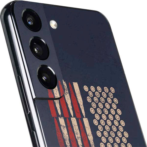 Blue Bullet American Flag Galaxy S22 Plus Skin